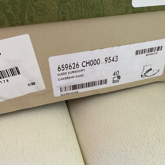 NEW GUCCI Tan Suede Chain-Link Ankle Boots Shoes Size 40 Cowboy Brown - Picture 7 of 10